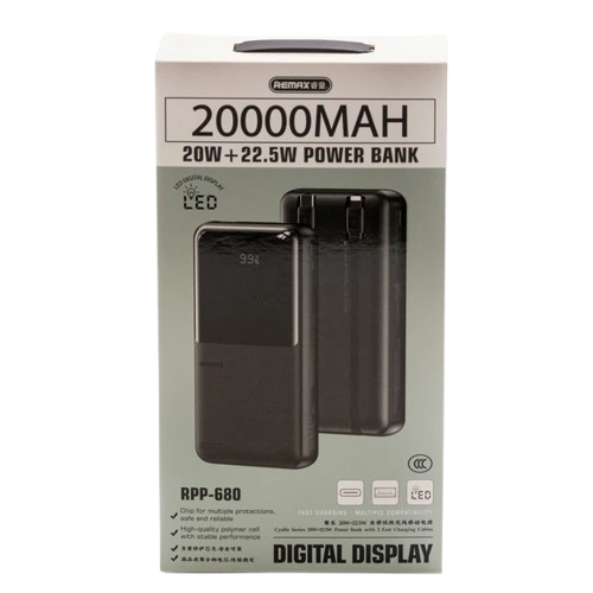 Портативний зарядний пристрій Remax RPP-680 20000mAh 22.5W Black